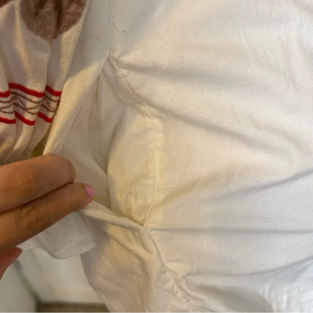 Free‎ People Fleur Du Jour Cotton Shift Dress XS Ivory embroidery XS